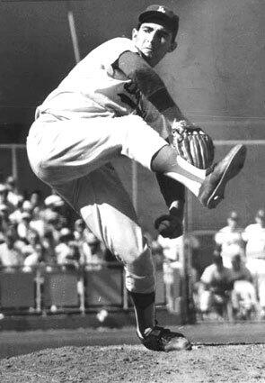 In 1966, Dodger pitcher and future Hall of Famer Sandy Koufax, left, refused to play unless he received a salary of more than $100,000.