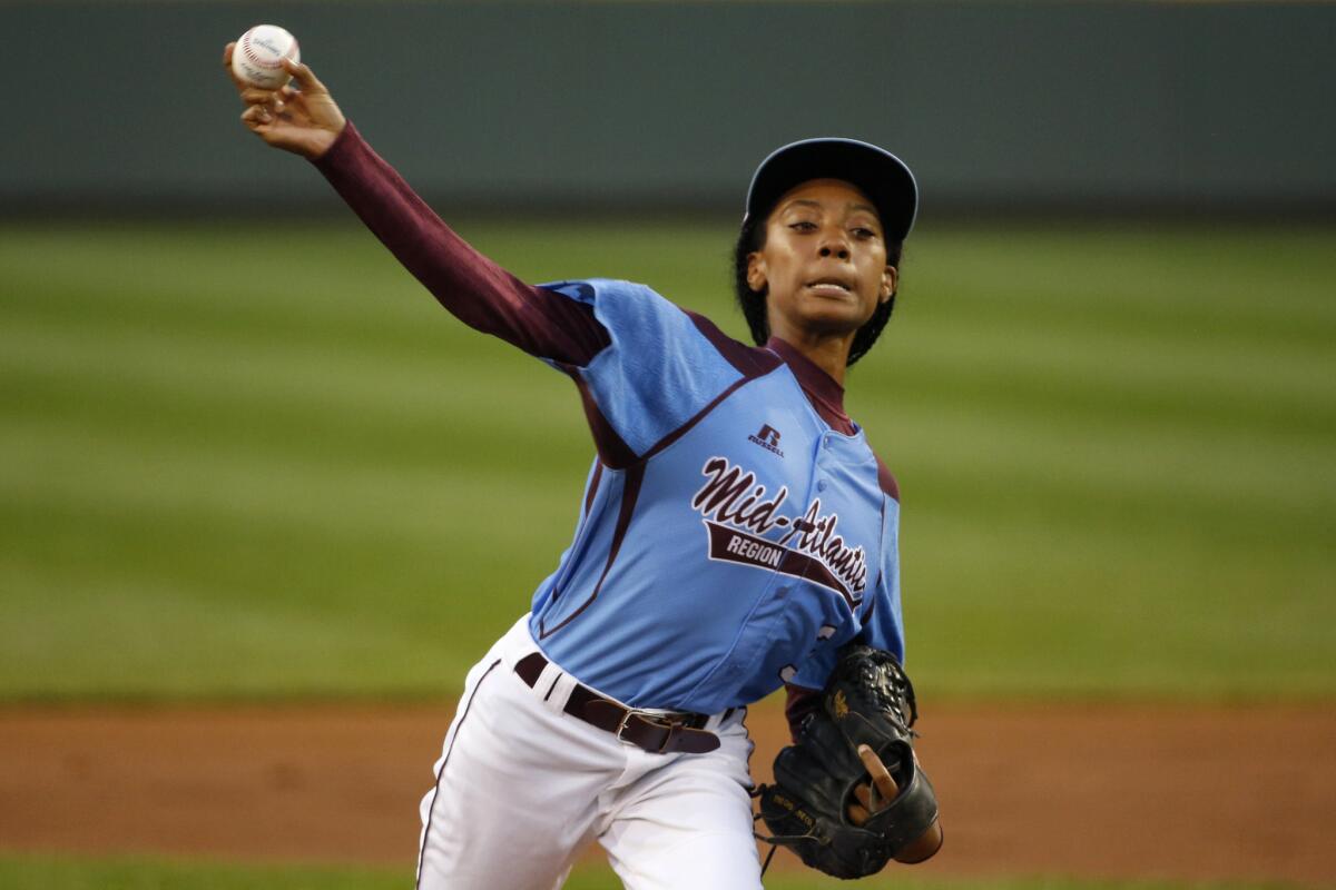 Philadelphia pitcher Mo'ne Davis plays in the Little League World Series on Aug. 20.