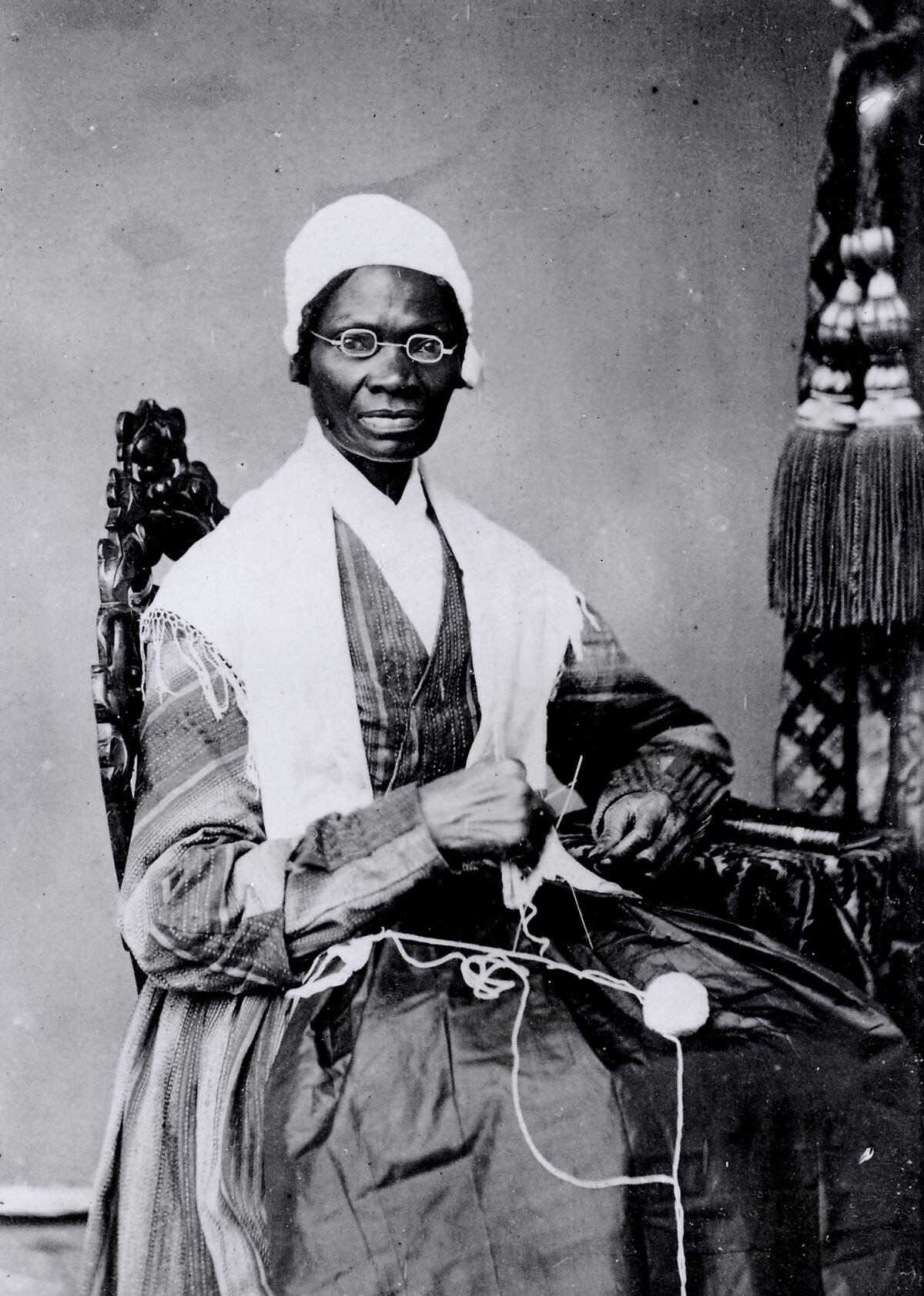 Black-and-white photo of Sojourner Truth