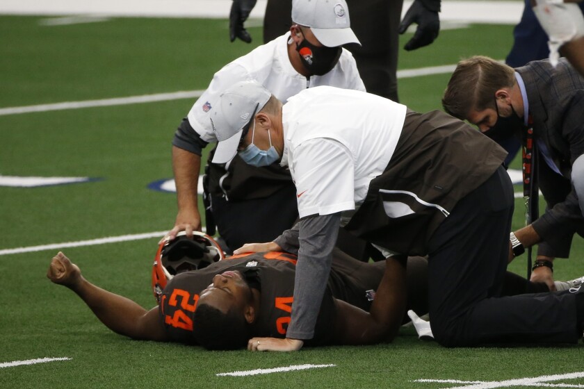 Browns star Chubb to miss 'several weeks' with knee injury The San Diego UnionTribune