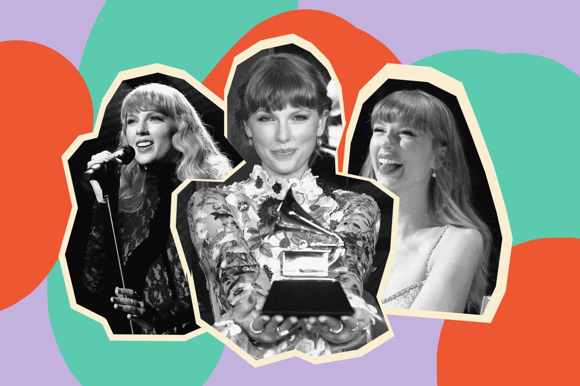 Photo collage of Taylor Swift