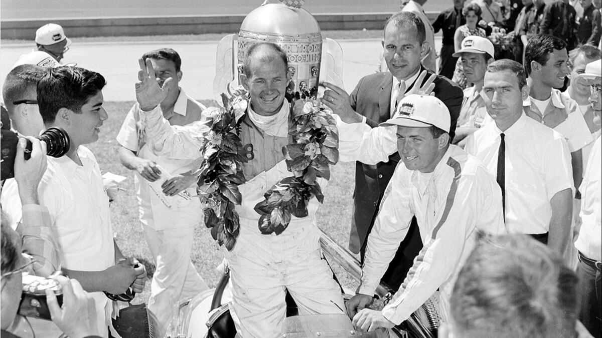Parnelli Jones after winning the Indianapolis 500.