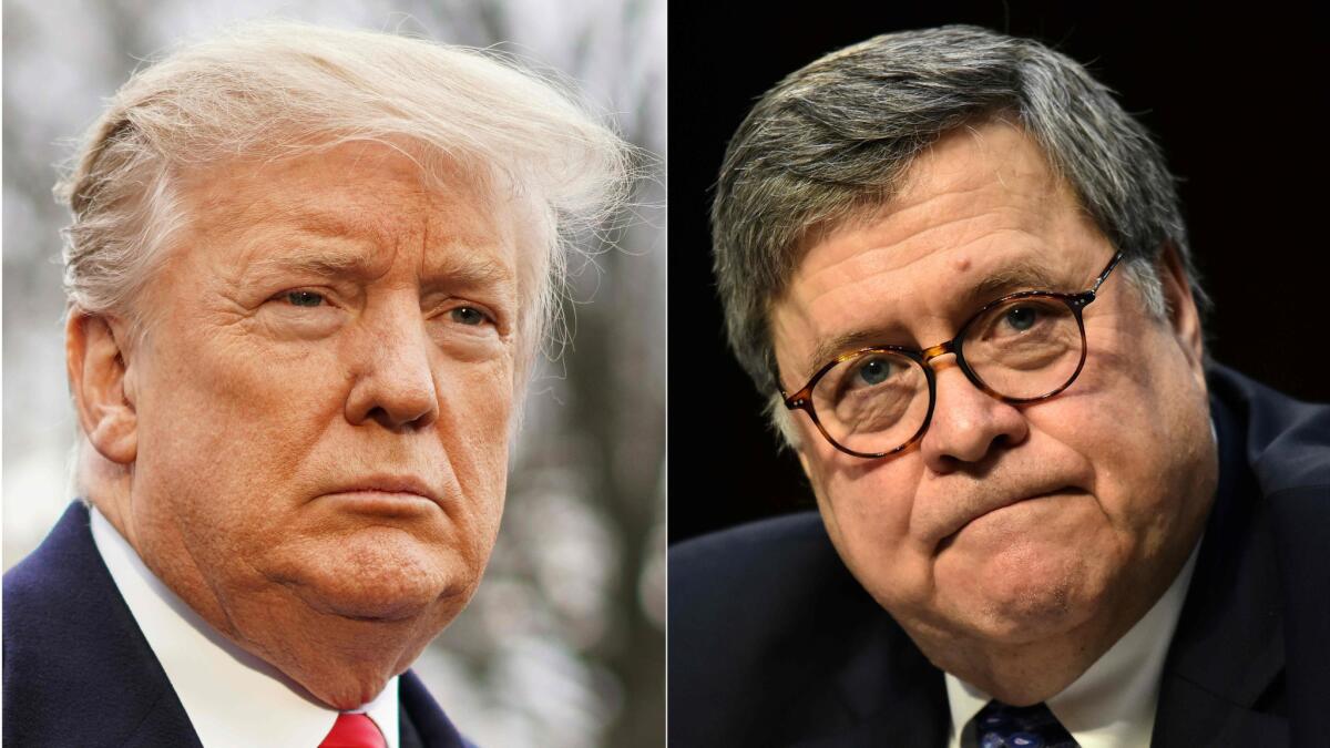 President Trump and Atty. Gen. William Barr 