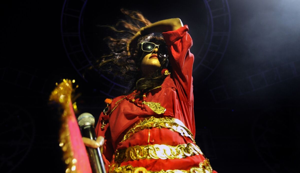 M.I.A. performs at the Belasco Theatre. Review: M.I.A. shakes the faithful (and the walls) at Belasco Theater