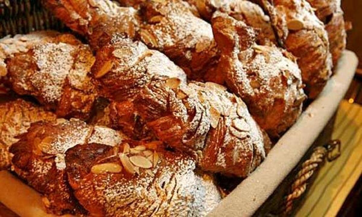 BUTTERY AND FLAKY: Almond croissants by French pastry chef François Payard.