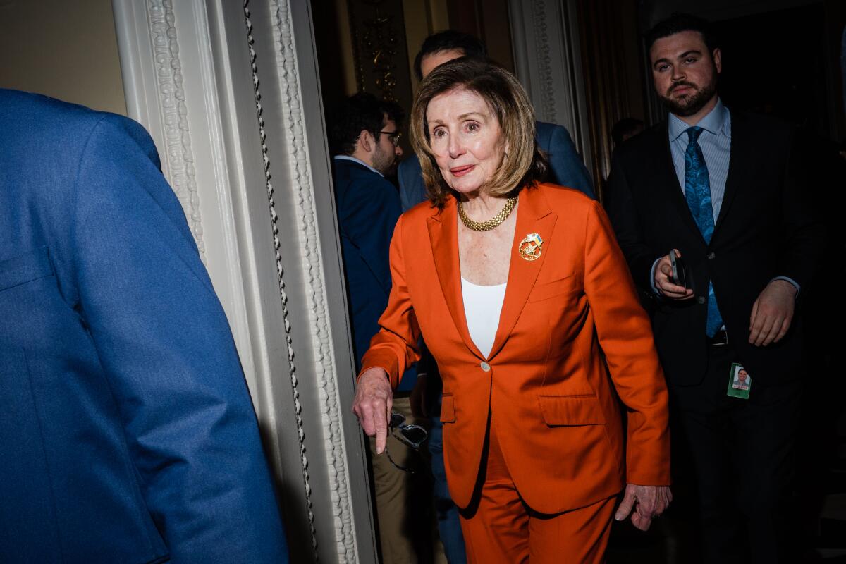 Speaker of the House Nancy Pelosi (D-CA) answers questions from CNN's