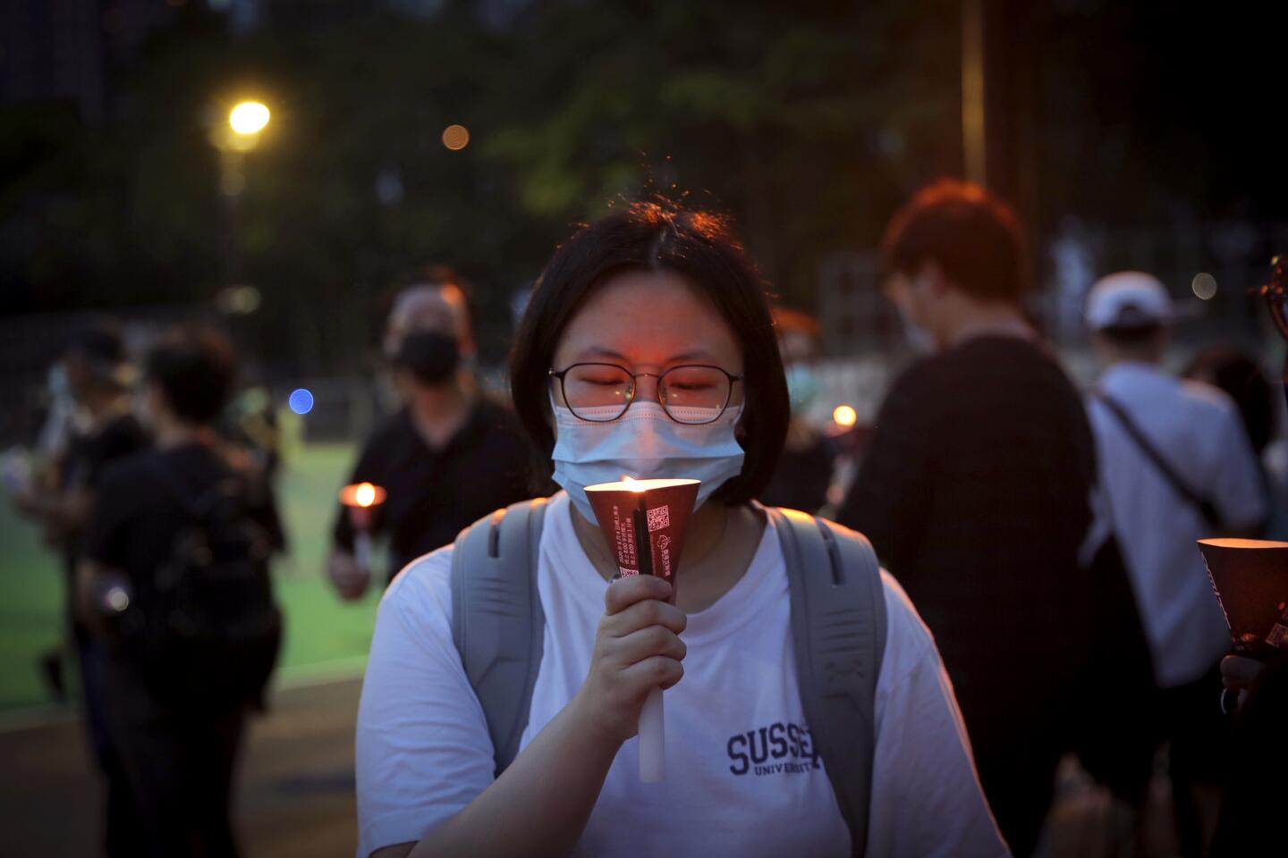 Tiananmen Square vigil in Hong Kong