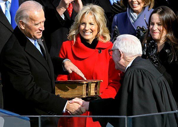 Vice President Joe Biden with Justice Stevens