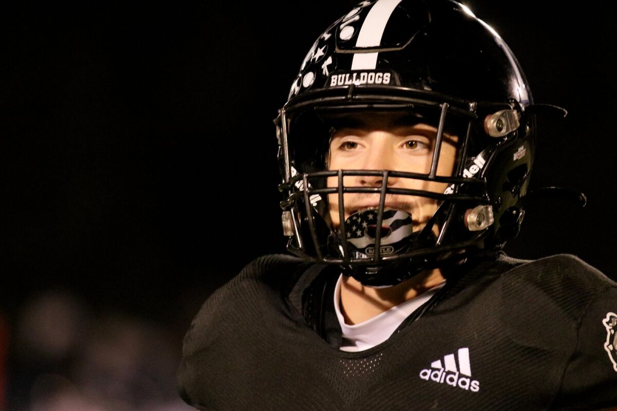 Bulldogs running back Kyle Patenaude was named to the all-league offensive first team. He was also Ramona's kicker.