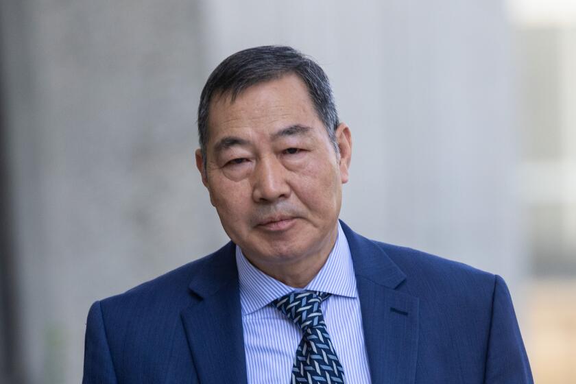 Pasadena, CA - September 06: Charles Huang, co-founder of Pasadena's Innova Medical, which grossed at least $5 billion selling Covid tests, arrives at LA County Superior Court to testify about an attempt to extort $20 million from him after having sex with an employee, Friday, Sept. 6, 2024 in Pasadena, CA. (Ringo Chiu / For The Times)