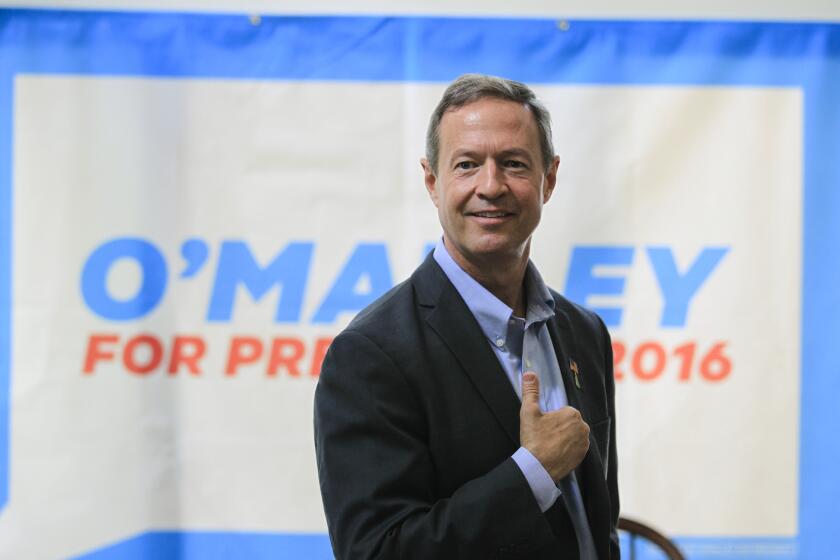 Democratic presidential hopeful and former Maryland Gov. Martin O'Malley, seen in June in New Hampshire, spoke on June 21 to the nation's mayors, gathered in San Francisco.