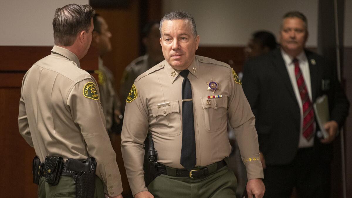 Los Angeles County Sheriff Alex Villanueva has defended his reinstatements of deputies who were fired for misconduct and has said that liability costs can be lowered by treating deputies better.