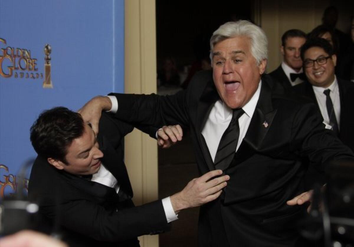 Jimmy Fallon and Jay Leno.