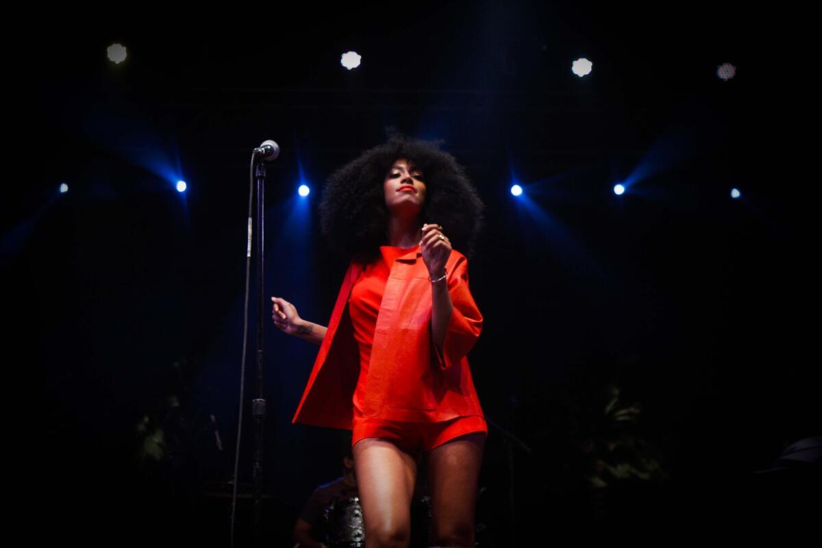 Solange Knowles performs at the 2014 Coachella Valley Arts & Music Festival.
