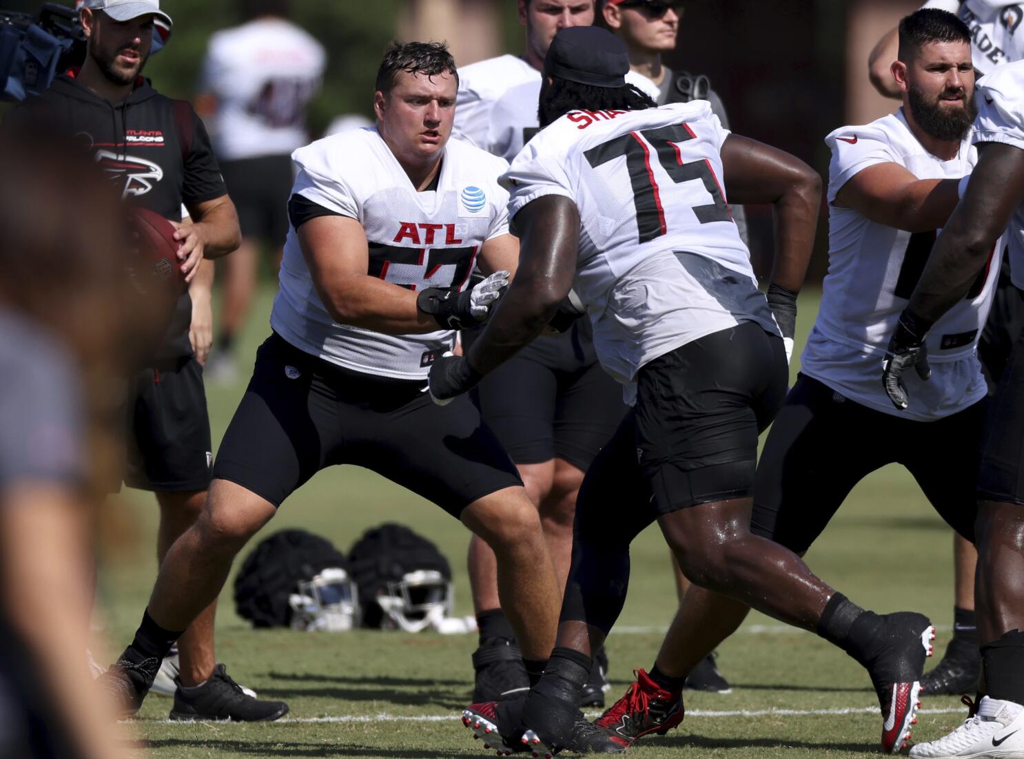 Falcons lose another left guard with Hennessy placed on IR - The San Diego  Union-Tribune