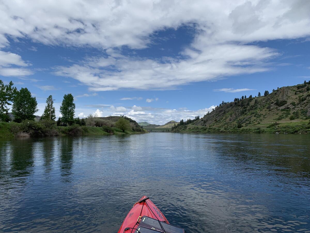 A view from Bill Burke's canoe from the upper Missouri River in Montana.