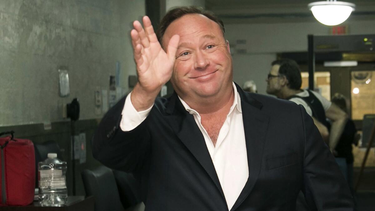 Alex Jones won't be able to tweet or retweet from his Twitter account for seven days.