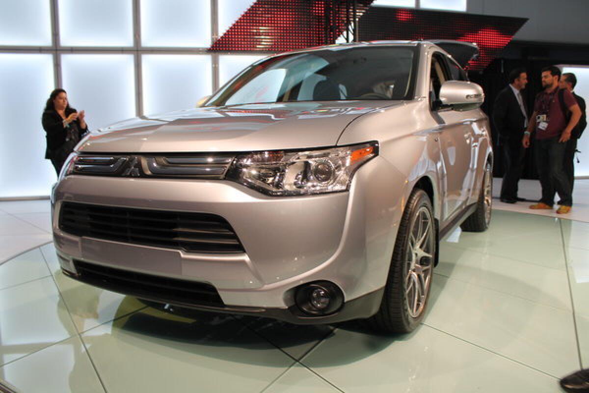 The 2014 Mitsubishi Outlander was unveiled at the 2012 L.A. Auto Show. It will come with either a four-cylinder or six-cylinder engine and is about 200 pounds lighter than the previous model.