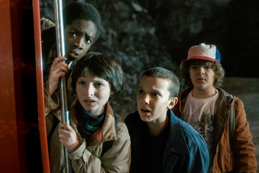 Four children look frightened