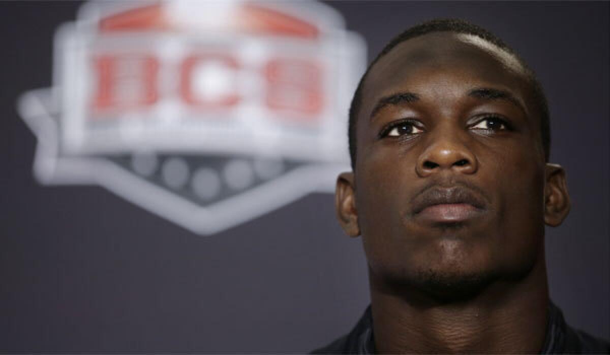 Florida State linebacker Telvin Smith listens to a question during a news conference Thursday in Newport Beach ahead of Monday's BCS championship game.