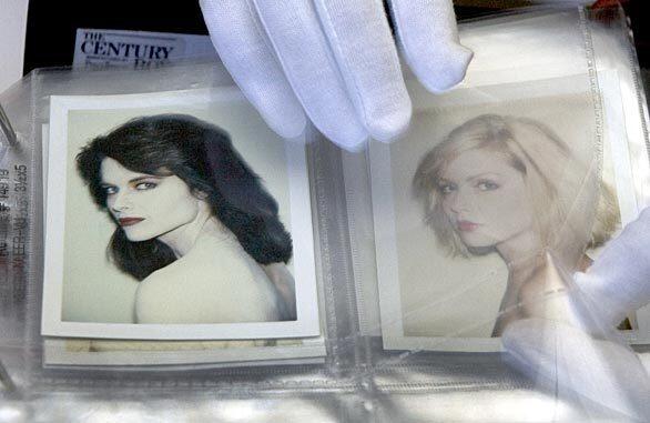 Maria Shriver, left, in a 1986 Polaroid by artist Andy Warhol. On the right is Deborah Harry of the rock group Blondie. The photos are among a collection taken by the iconic pop artist and given to academic art galleries, including UC Davis.