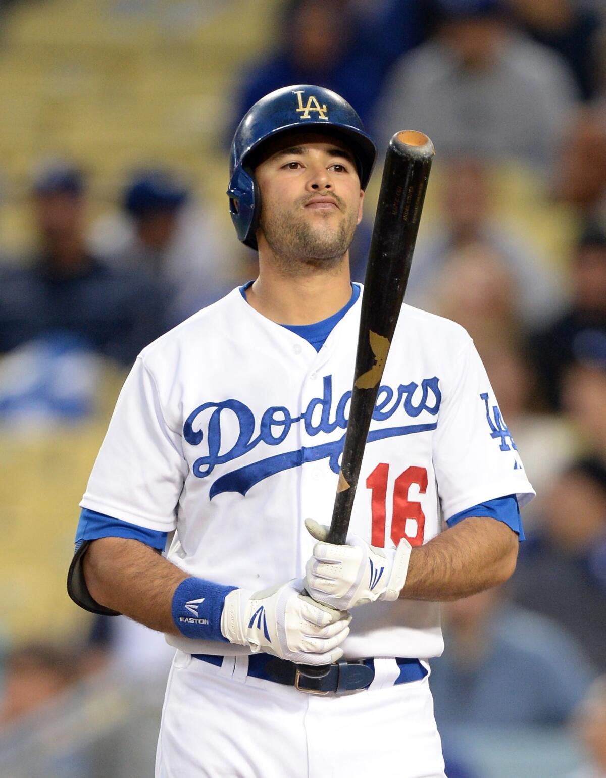 Andre Ethier probably won't be patrolling center field for the Dodgers in their National League division series matchup with the Atlanta Braves, but he could be called on to hit.