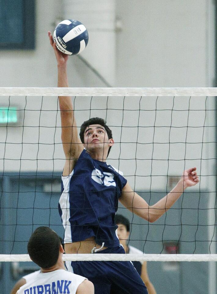 Photo Gallery: Crescenta Valley vs. Burbank in Pacific League boys’ volleyball