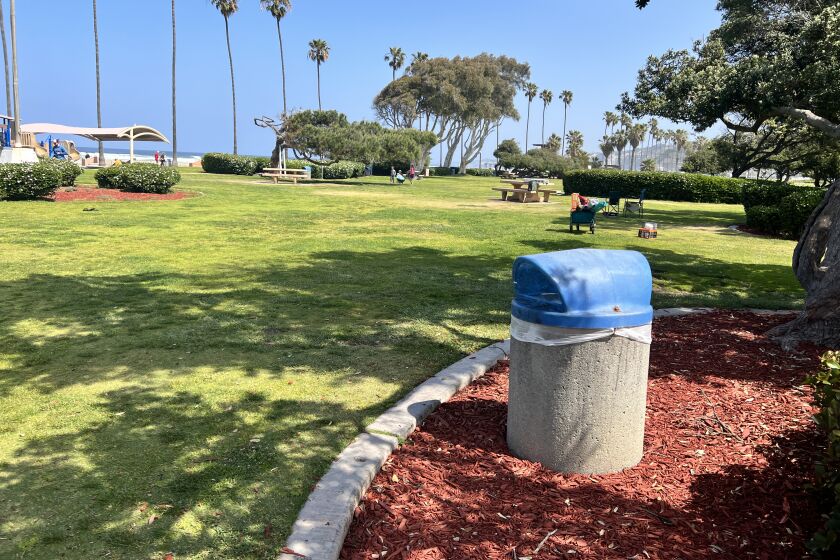 Though in recent weeks there have been complaints of overflowing cans at Kellogg Park, the coast is clear for now.