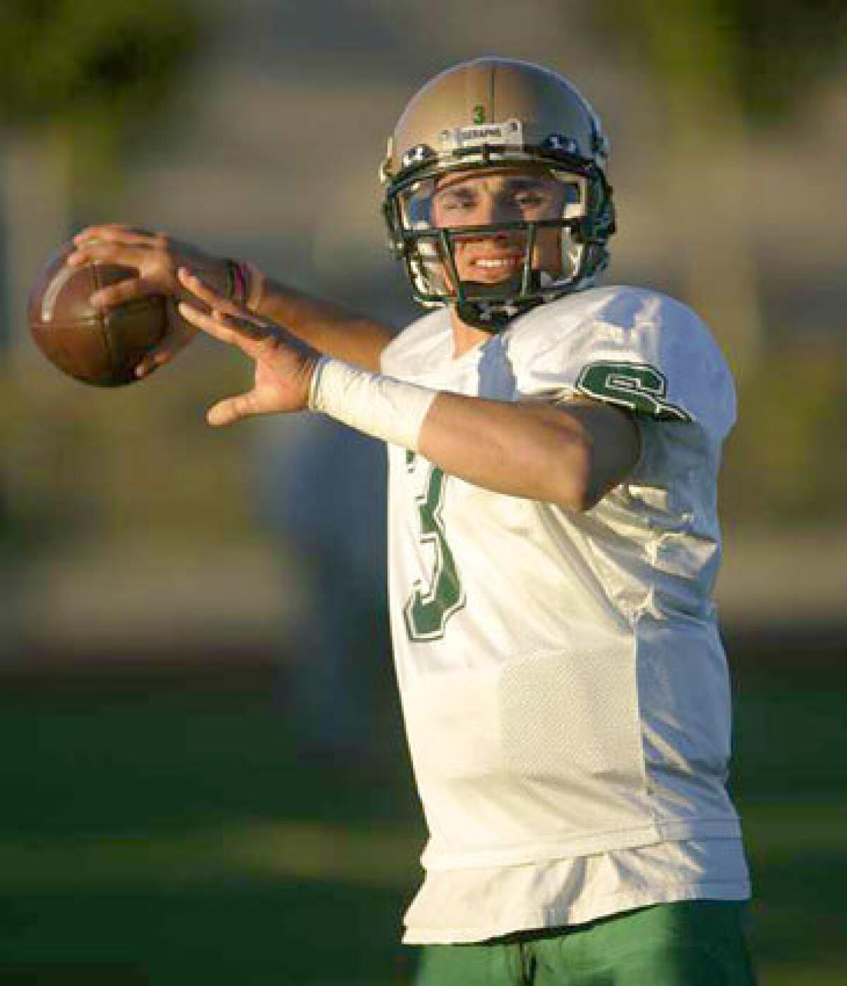 St. Bonaventure's Casey Serna switched from wide receiver to quarterback during the Seraphs' off week last October.