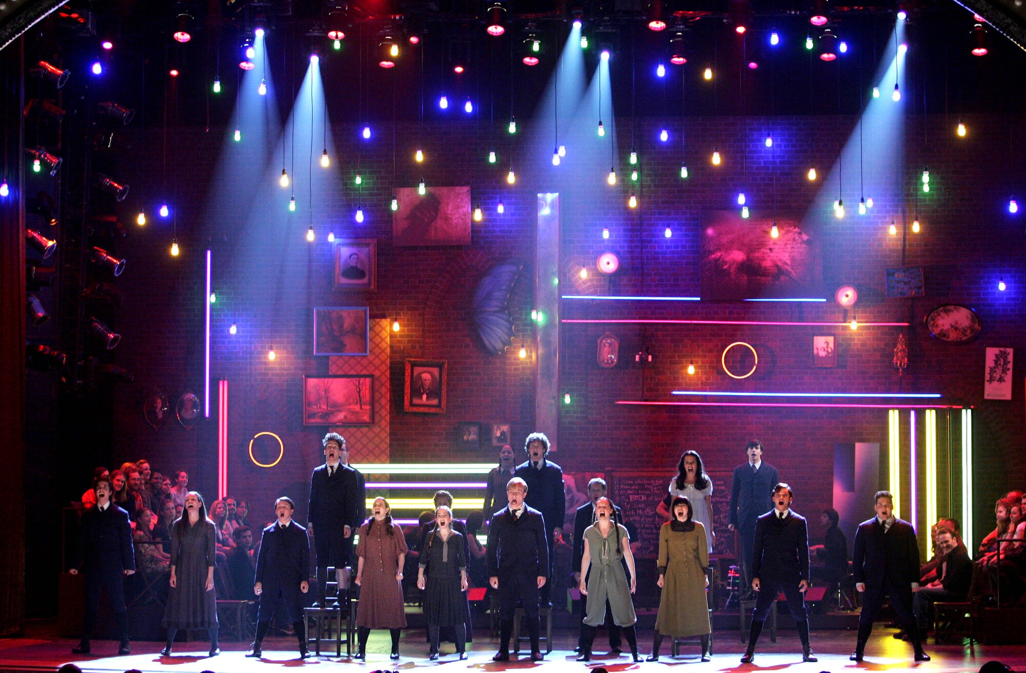 The cast of "Spring Awakening" perform onstage at the 61st Tony Awards at Radio City Music Hall on June 10, 2007.