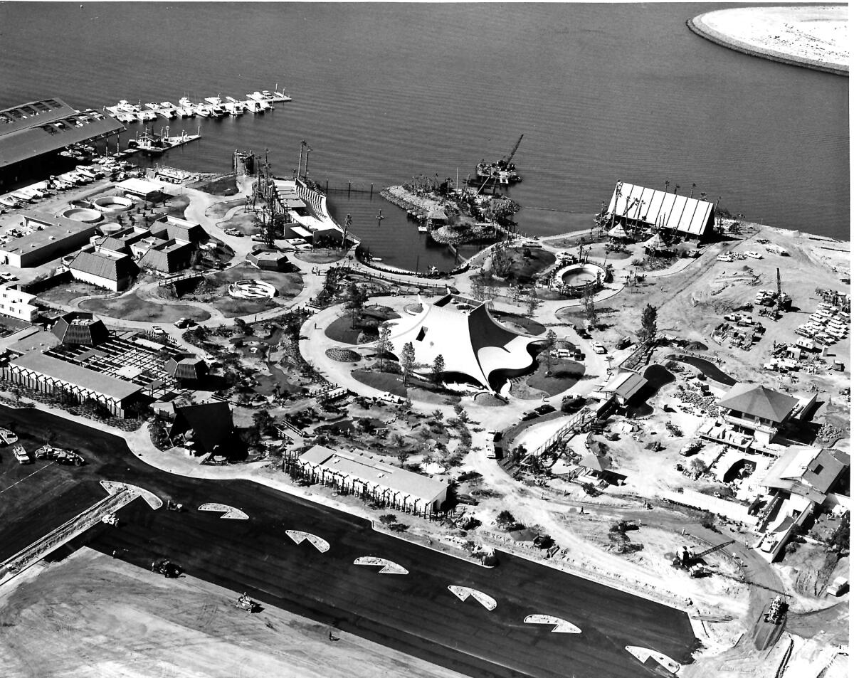 Aerial shot of SeaWorld in 1964