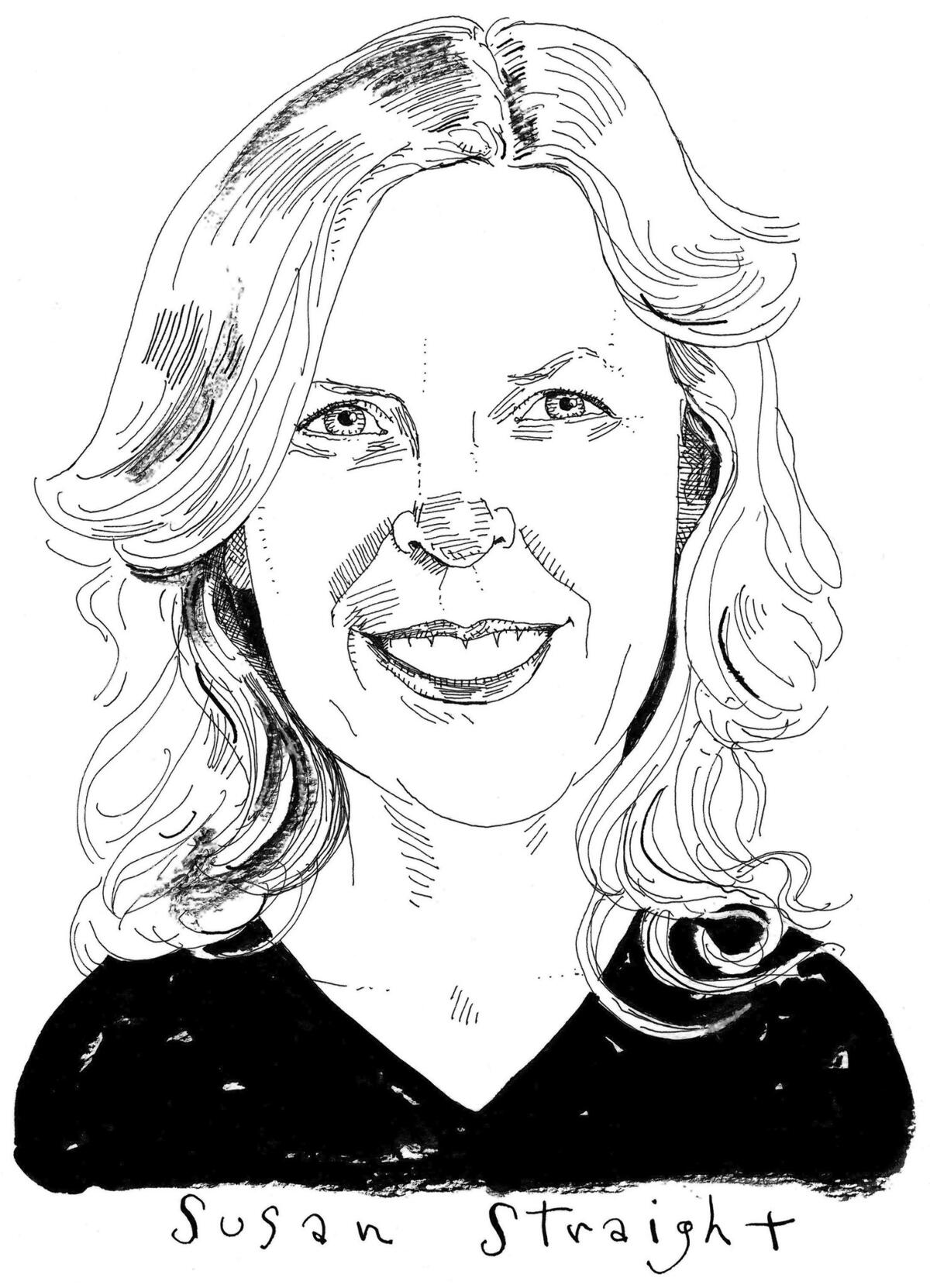 An illustration of author Susan Straight.