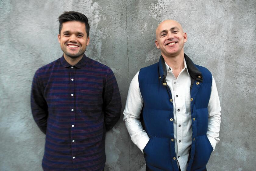 Headspace co-founders Rich Pierson, left, and Andy Puddicombe say meditation is for anyone, and subscribing to the app should be no different than buying a gym membership for the mind.