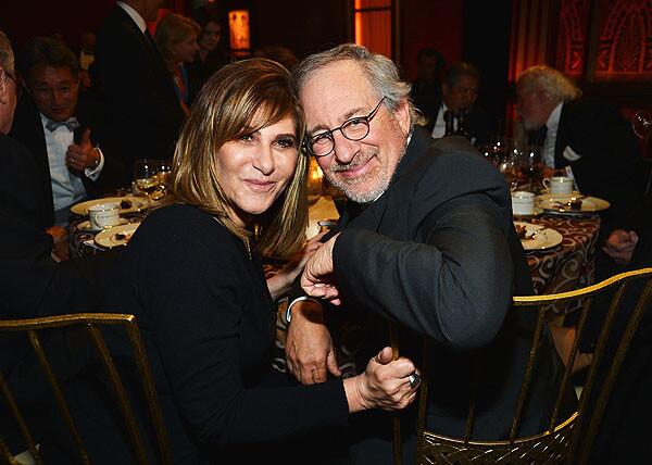 Amy Pascal and director Steven Spielberg