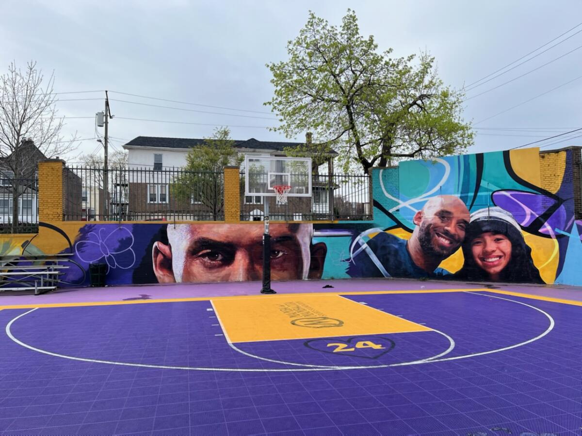 The Kobe and Gianna Bryant Dream Court in West Philadelphia