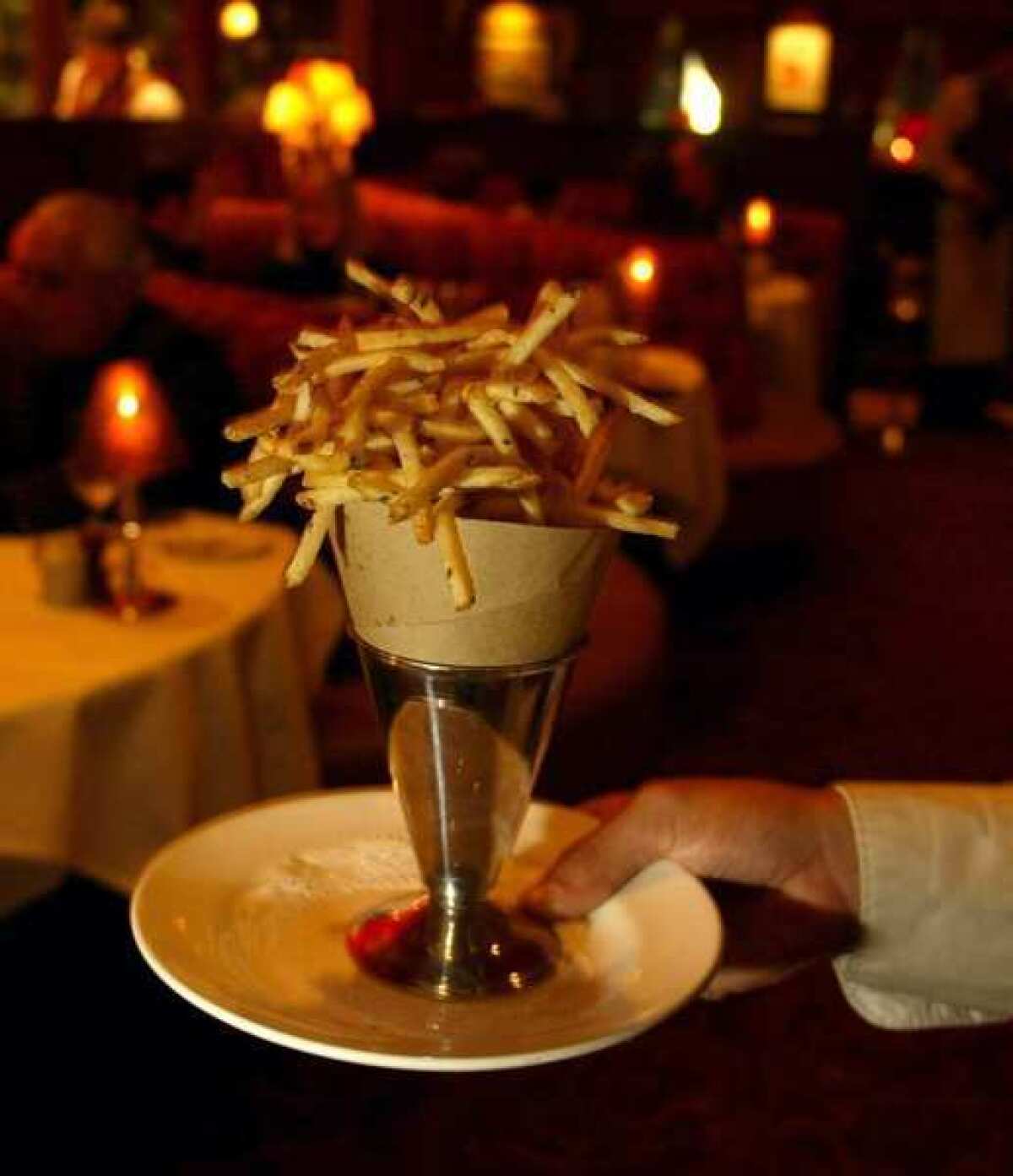 The ultra thin pommes frites at Chat Noir.