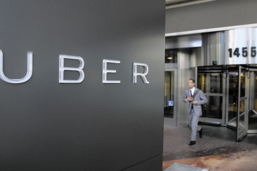 Uber's fundraising in December set its nominal valuation at more than $40 billion, or higher than about 70% of the publicly traded companies in the Fortune 500. Above, Uber's headquarters in San Francisco.