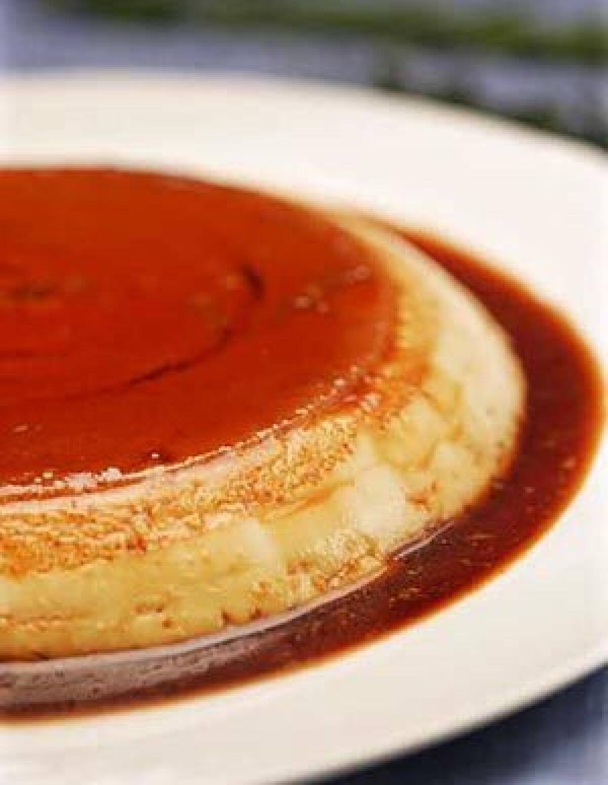 Flan is wonderful with both rosemary or thyme.