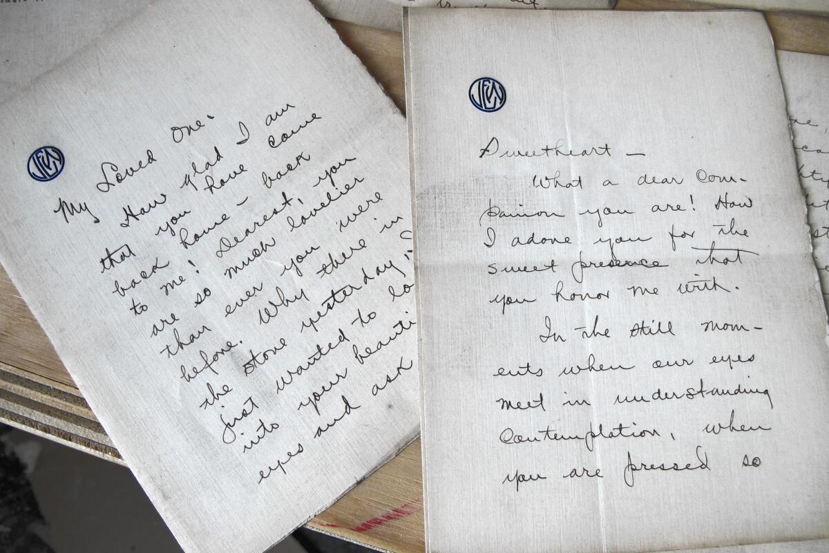 "You make me so mad with love," wrote J. Edwin in one of the 15 letters to a woman named Annie. Archivists and amateur genealogists think the couple married two years after the letters were written.
