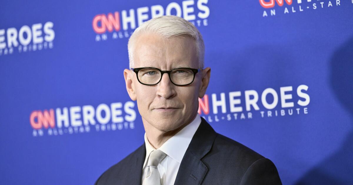 Anderson Cooper was hit by hurricane debris during a live recording