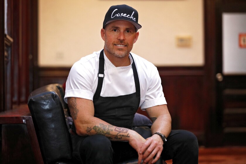 Chef Steve Brown hosted a $200 tasting-menu dinner at the Keating Hotel in the location where he is opening Cosecha, a new fine-dining restaurant. On a recent Friday night, he served a 16-course dinner for up to 40 guests.
