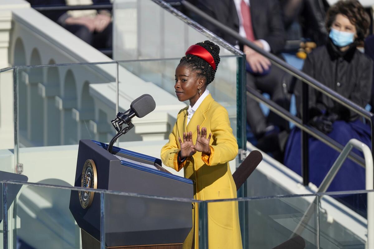 U.S. Youth Poet Laureate Amanda Gorman. 