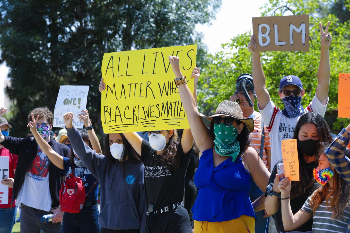 Protestors hold peaceful demonstration in Chula Vista