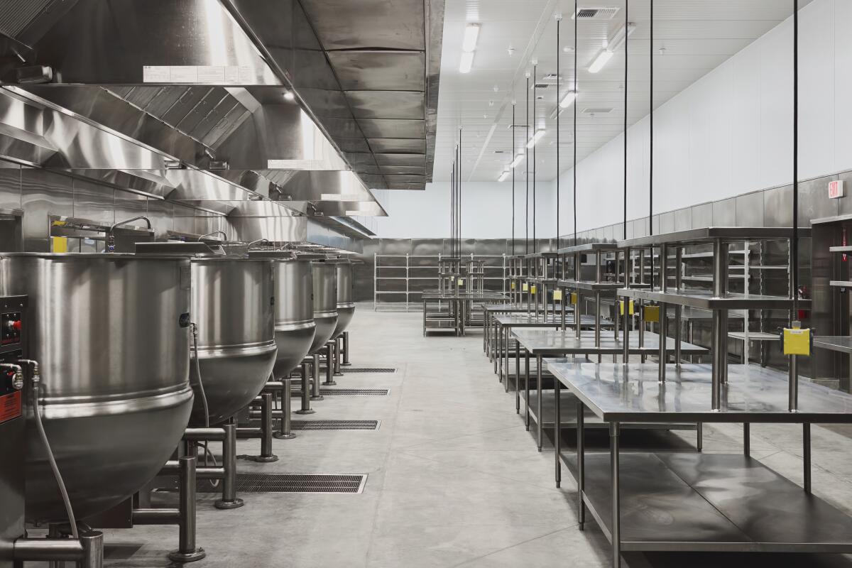 Erewhon's new commissary, where all the food for its cafes is prepped.
