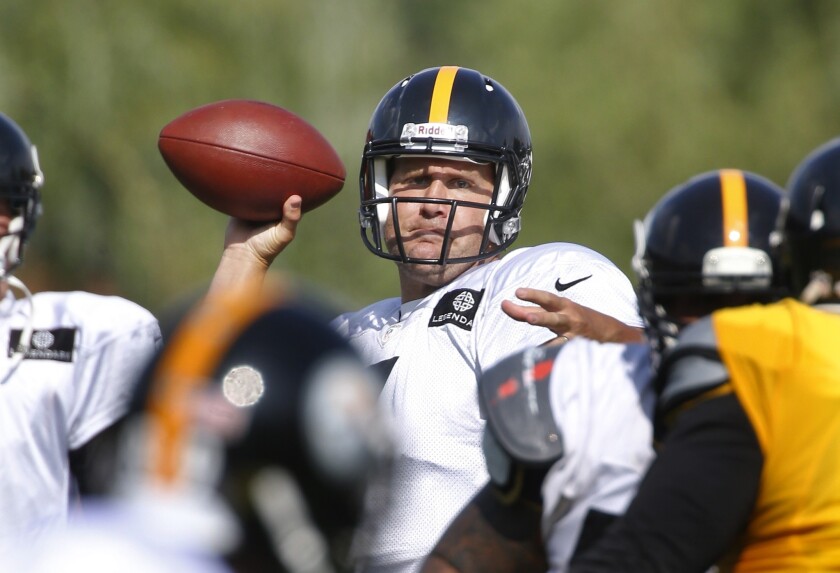 Quarterback Ben Roethlisberger's competitive instincts kicked in while he was having some fun at Pittsburgh Steelers training camp last week.