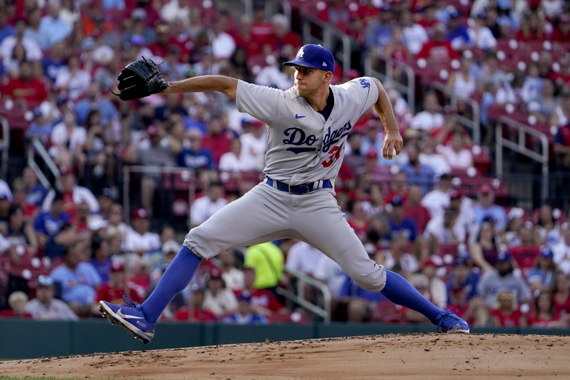 Dodgers starting pitcher Tyler Anderson delivers during the first inning against the St. Louis Cardinals.