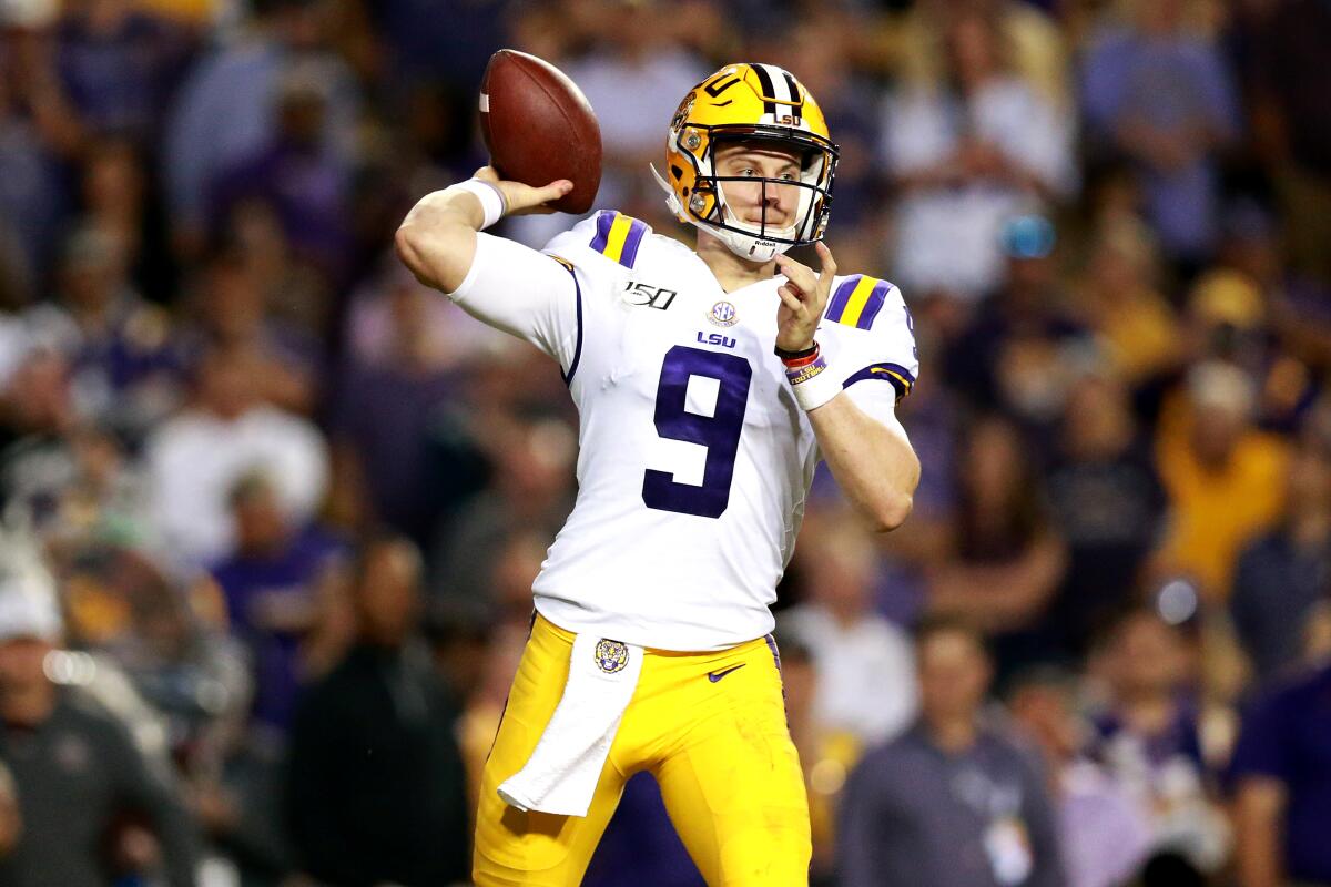 LSU quarterback Joe Burrow