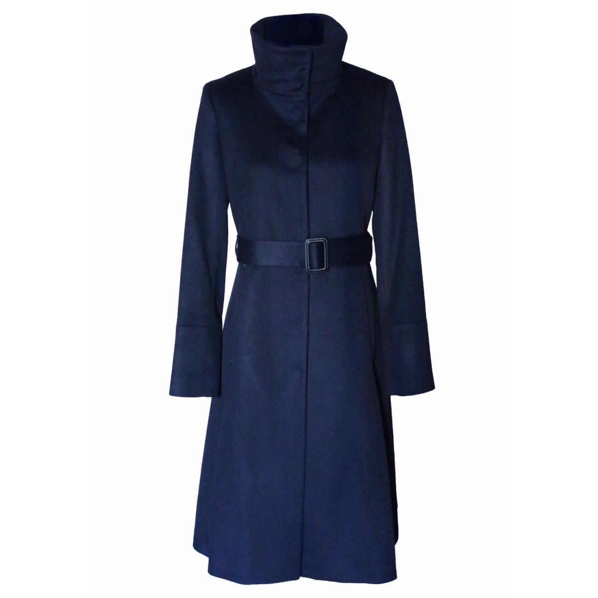 Lan Jaenicke's Hyde woven cashmere skirted trench coat.