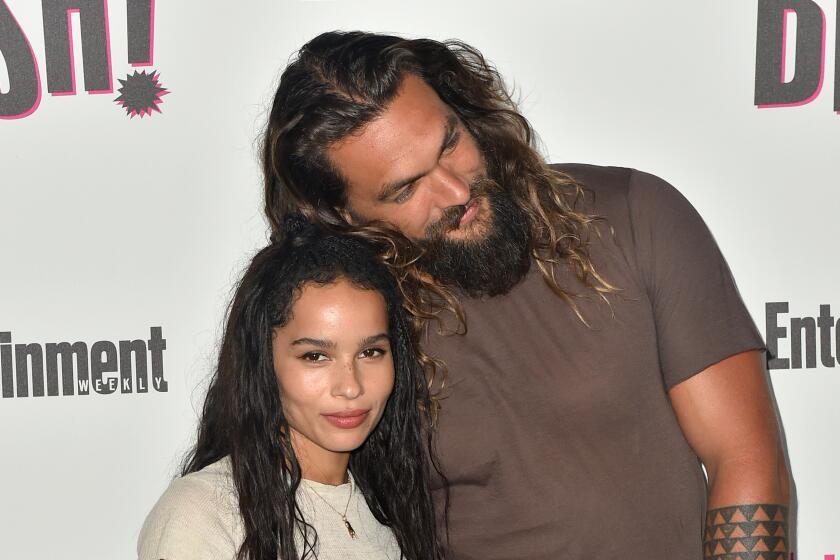SAN DIEGO, CA - JULY 21: (L-R) Zoe Kravitz and Jason Momoa attends Entertainment Weekly's Comic-Con Bash held at FLOAT, Hard Rock Hotel San Diego on July 21, 2018 in San Diego, California sponsored by HBO (Photo by Jerod Harris/Getty Images)