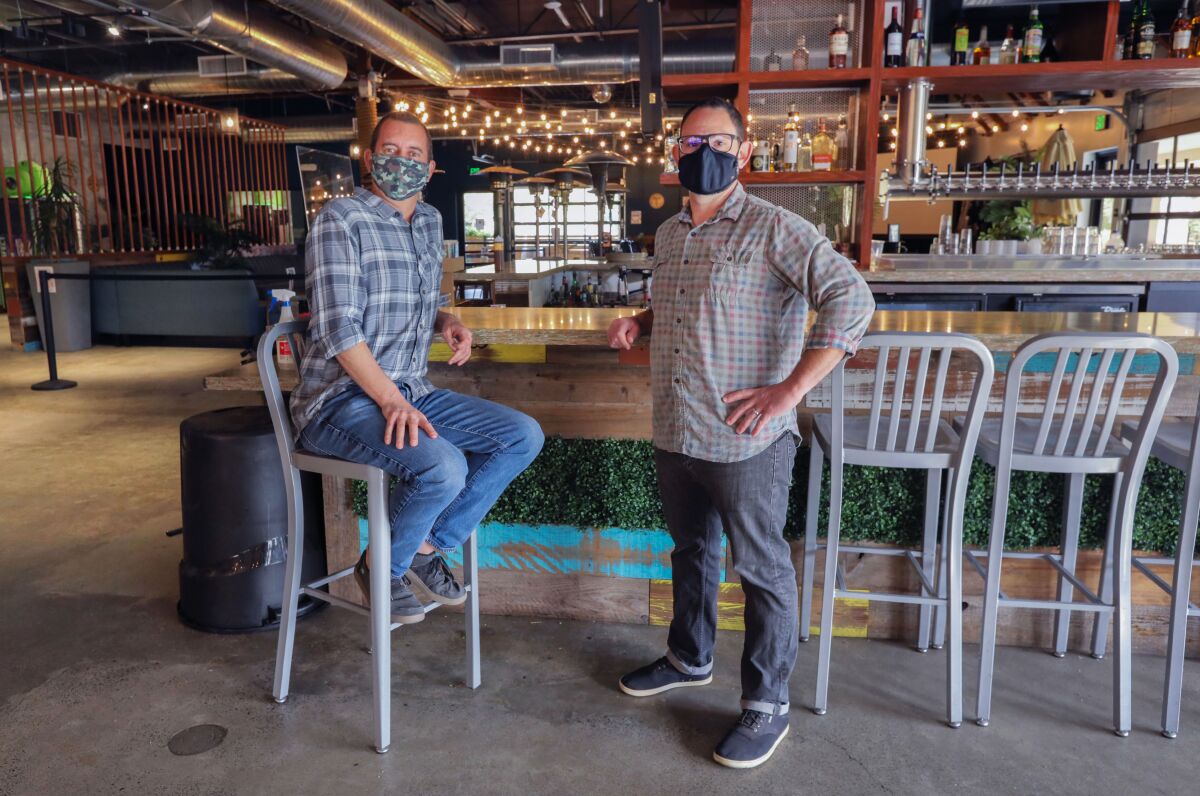 Mark McLarry, left, and Jamie Minotti are the co-founders of My Yard Live in San Marcos.